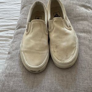 Vans White Slip-On Shoes